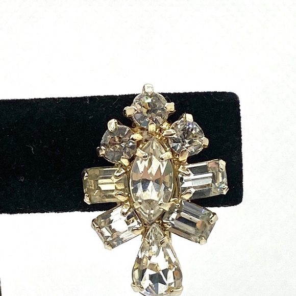 Vintage Crystal Screw On Earrings Jewelry - Picture 10 of 12